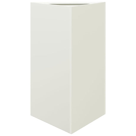 Vidaxx Pflanzgefäß Dreieck 50x43x75 cm Stahl weiß