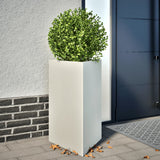 Vidaxx Pflanzgefäß Dreieck 50x43x75 cm Stahl weiß