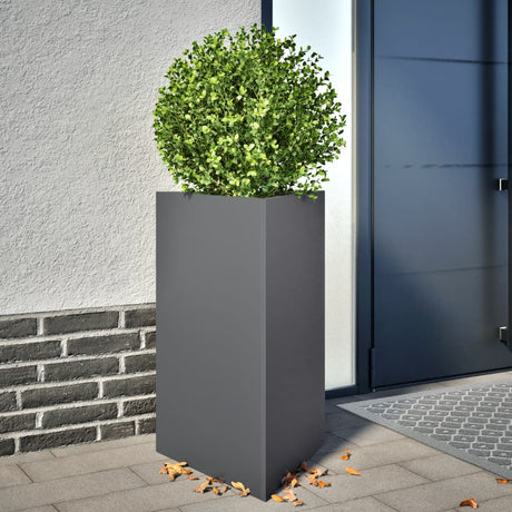 Vidaxx Pflanzgefäß Dreieck 50x43x75 cm Stahl Anthrazit