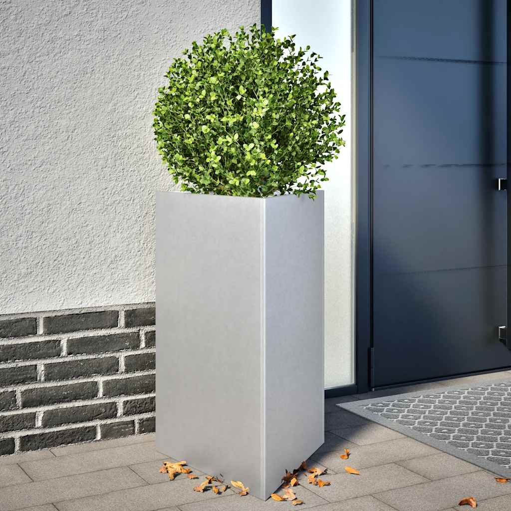 Vidaxx Pflanzgefäße 2 Stk. Dreieck 50x43x75 cm verzinkter Stahl