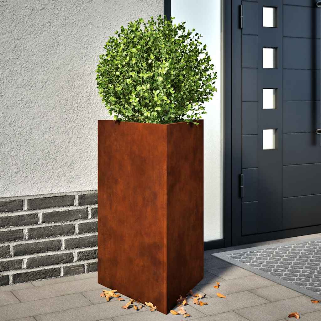 Vidaxx Pflanzgefäße 2 Stk. dreieckig 50x43x75 cm wetterfester Stahl