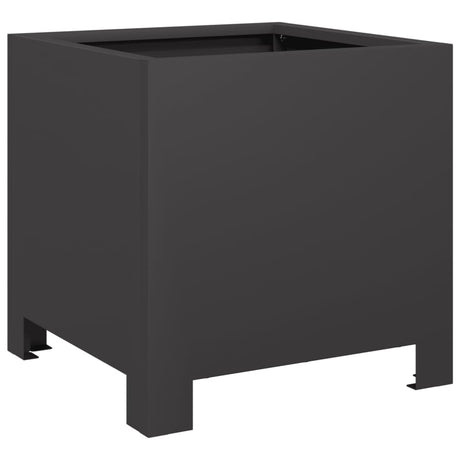 Vidaxx Pflanzgefäß 30x30x30 cm Stahl schwarz