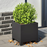 Vidaxx Pflanzgefäß 30x30x30 cm Stahl schwarz
