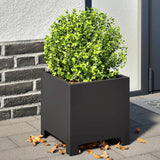 Vidaxl plantenbak 30x30x30 cm staal zwart