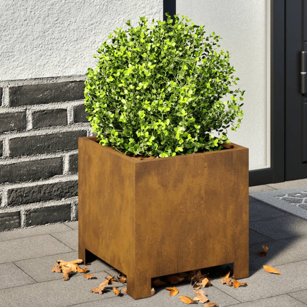 Vidaxx Pflanzgefäß 30x30x30 cm wetterfester Stahl