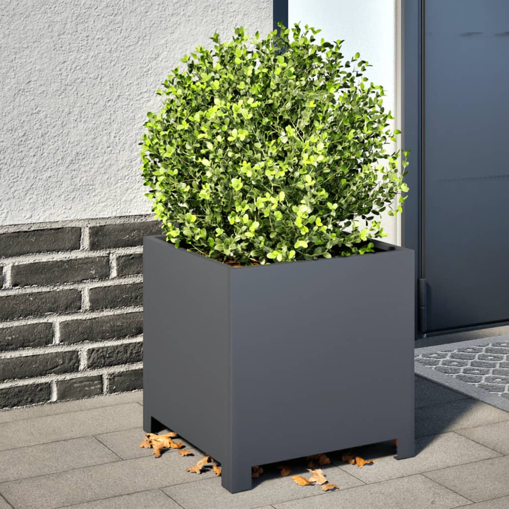 Vidaxl plantenbakken 2 st 40x40x40 cm staal antracietkleurig