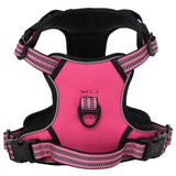 VidaXL Hundegeschirr mit reflektierenden Streifen, verstellbar, S, Rosa