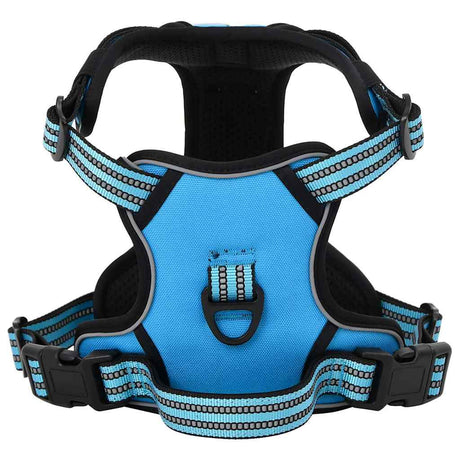 Vidaxl Hundegeschirr mit reflektierenden Streifen, verstellbar, L, Blau
