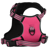 Vidaxl Hundegeschirr mit reflektierenden Streifen, verstellbar, L, Rosa