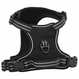Vidaxl Hundegeschirr mit reflektierenden Streifen, verstellbar, XL, Schwarz