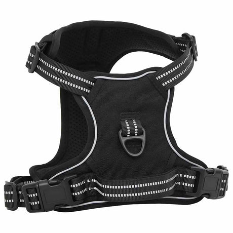 Vidaxl Hundegeschirr mit reflektierenden Streifen, verstellbar, XL, Schwarz