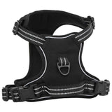 VidaXL Hundegeschirr mit Leine und Halsband verstellbar s schwarz