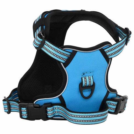 VidaXL Hundegeschirr mit Leine und Halsband verstellbar L Blau
