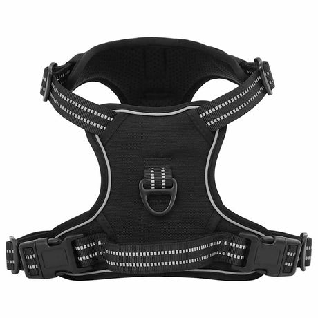 VidaXL Hundegeschirr mit Leine und Halsband verstellbar XL Schwarz