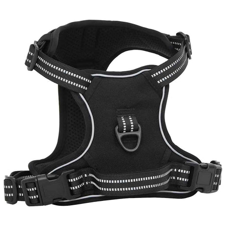 VidaXL Hundegeschirr mit Leine und Halsband verstellbar XL Schwarz