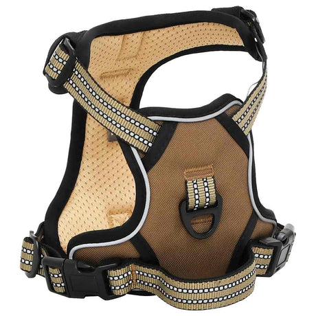 Vidaxl Hundegeschirr mit Leine und Halsband verstellbar XL braun