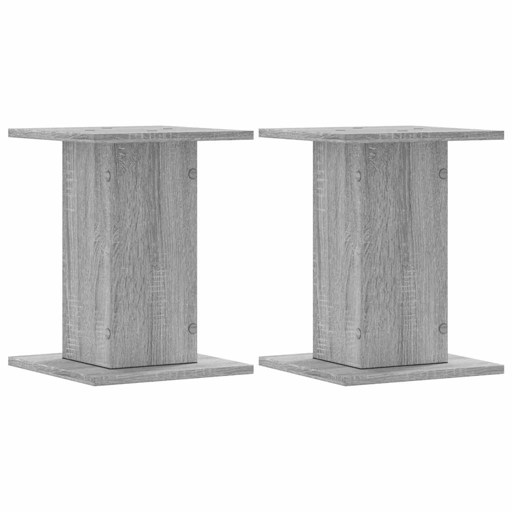 VidaXL Lautsprecherständer 2 Stk. 30x30x40 cm verarbeitetes Holz, graues Sonoma