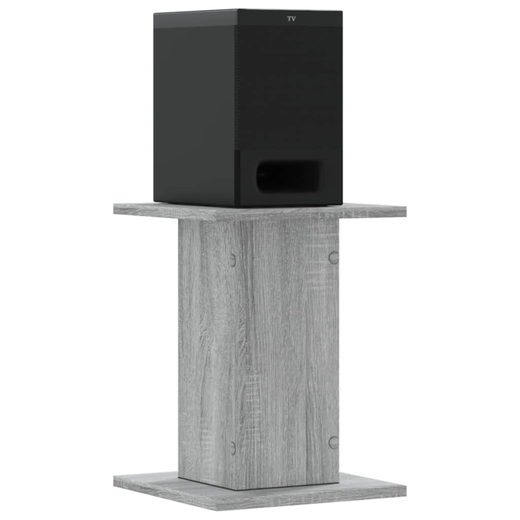 VidaXL Lautsprecherständer 2 Stk. 30x30x40 cm verarbeitetes Holz, graues Sonoma