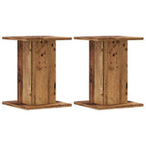 VidaXL Lautsprecherständer 2 Stück 30x30x40 cm behandeltes Holz, altholzfarben