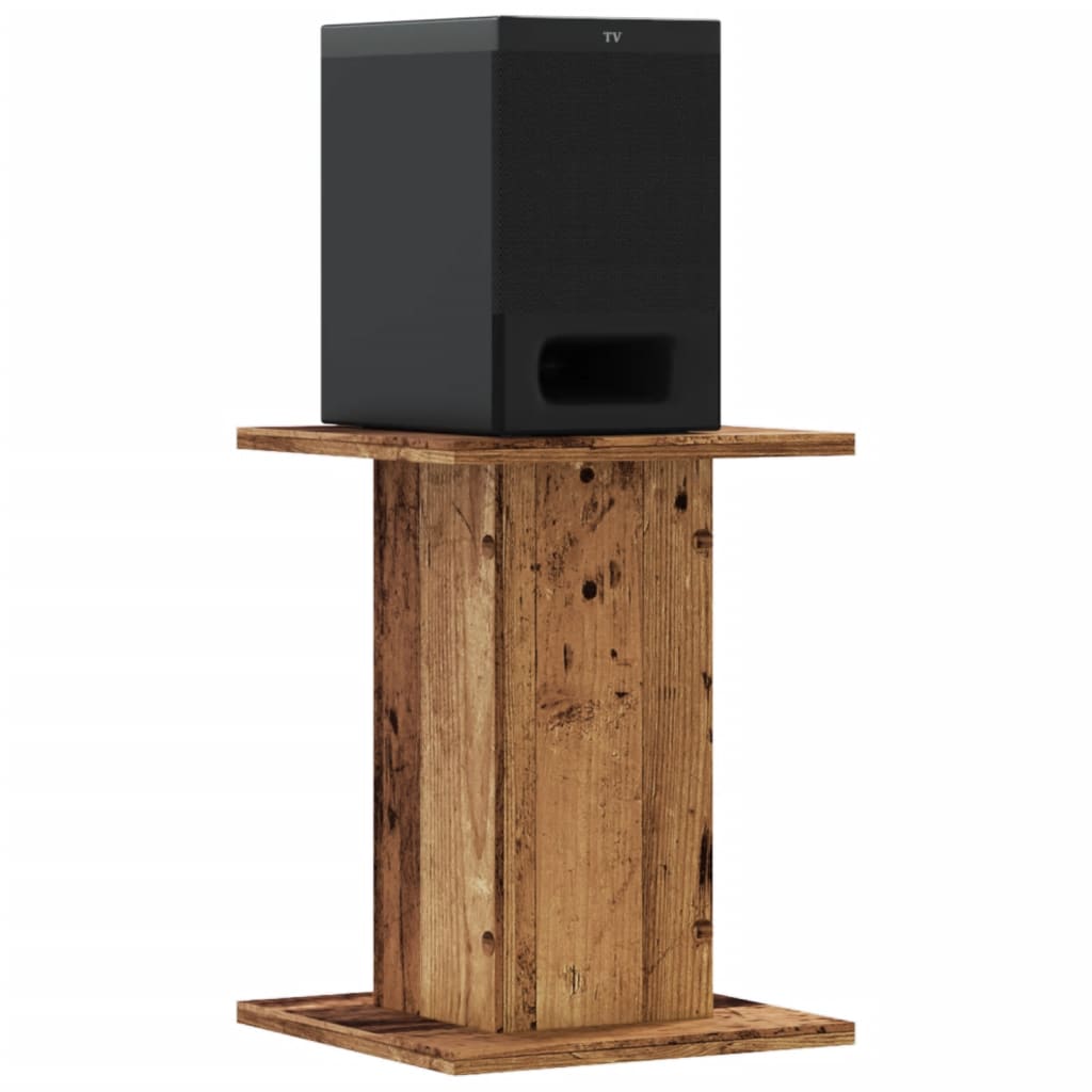 VidaXL Lautsprecherständer 2 Stück 30x30x40 cm behandeltes Holz, altholzfarben