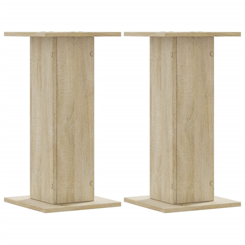 VidaXL Lautsprecherständer 2 Stück 30x30x60 cm verarbeitetes Holz Sonoma-Eiche