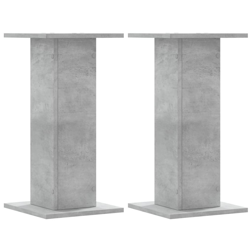 VidaXL Lautsprecherständer 2 Stück 30x30x60 cm Holzwerkstoff Betongrau