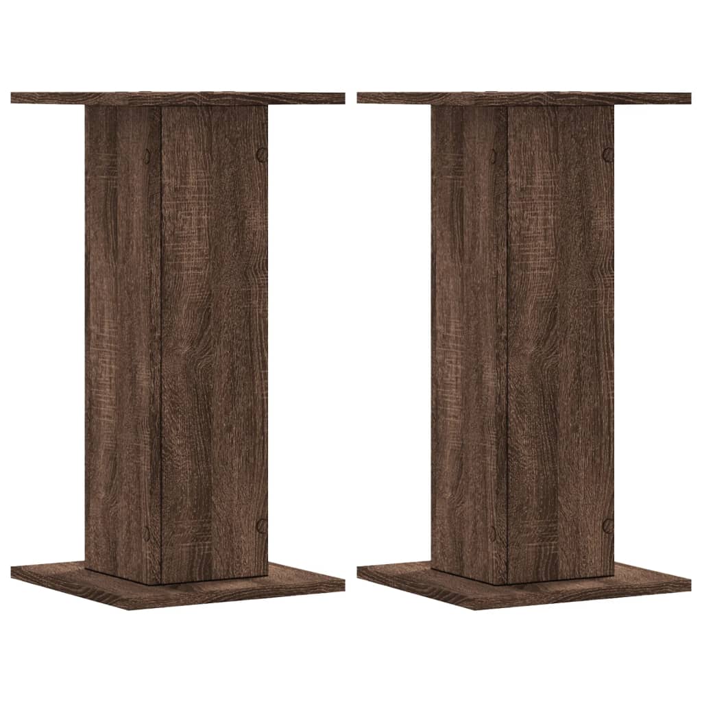 Vidaxl Speaker stands 2 pcs 30x30x60 cm Processed Wood Brown Oak