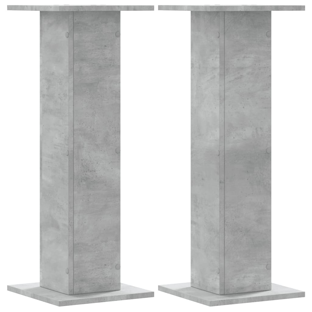 Vidaxx Lautsprecherständer 2 Stück 30x30x80 cm Holzwerkstoff Betongrau