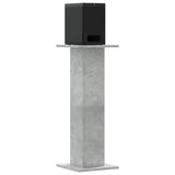 Vidaxx Lautsprecherständer 2 Stück 30x30x80 cm Holzwerkstoff Betongrau