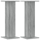 VidaXL Lautsprecherständer 2 Stk. 30x30x80 cm verarbeitetes Holz, graues Sonoma