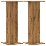 VidaXL Lautsprecherständer 2 Stück 30x30x80 cm Holz, handwerklich eichenfarben