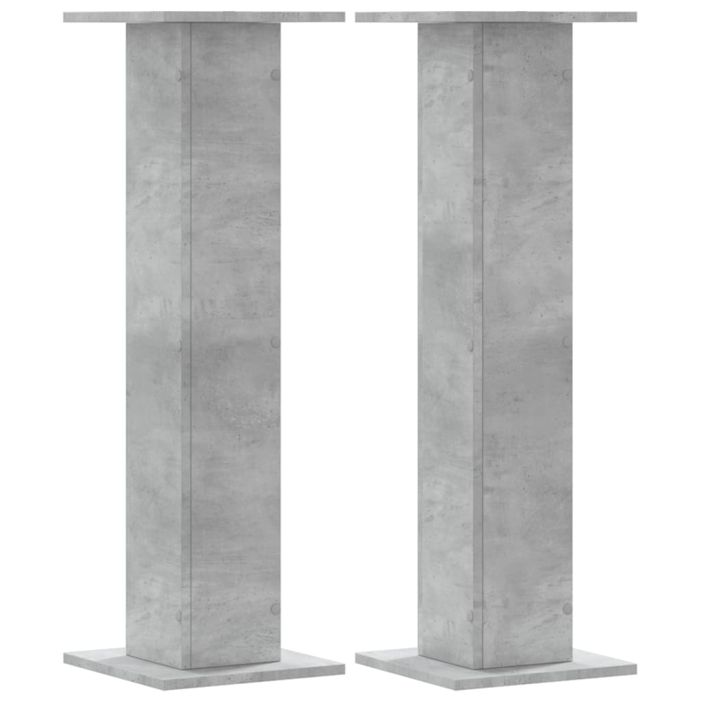 Vidaxx Lautsprecherständer 2 Stück 30x30x95 cm Holzwerkstoff Betongrau