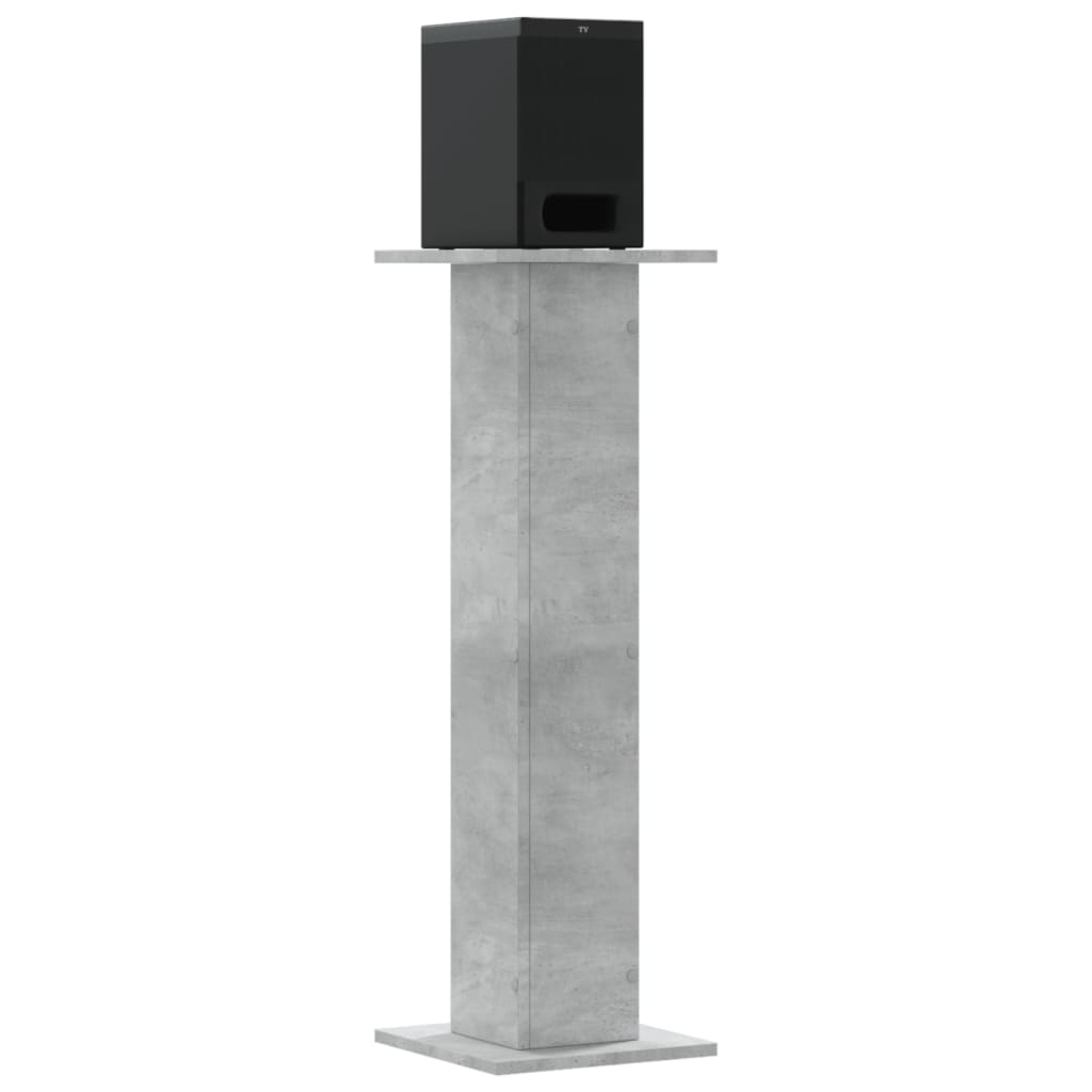 Vidaxx Lautsprecherständer 2 Stück 30x30x95 cm Holzwerkstoff Betongrau