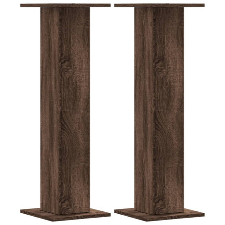 Vidaxx Lautsprecherständer 2 Stück 30x30x95 cm verarbeitetes Holz braune Eiche
