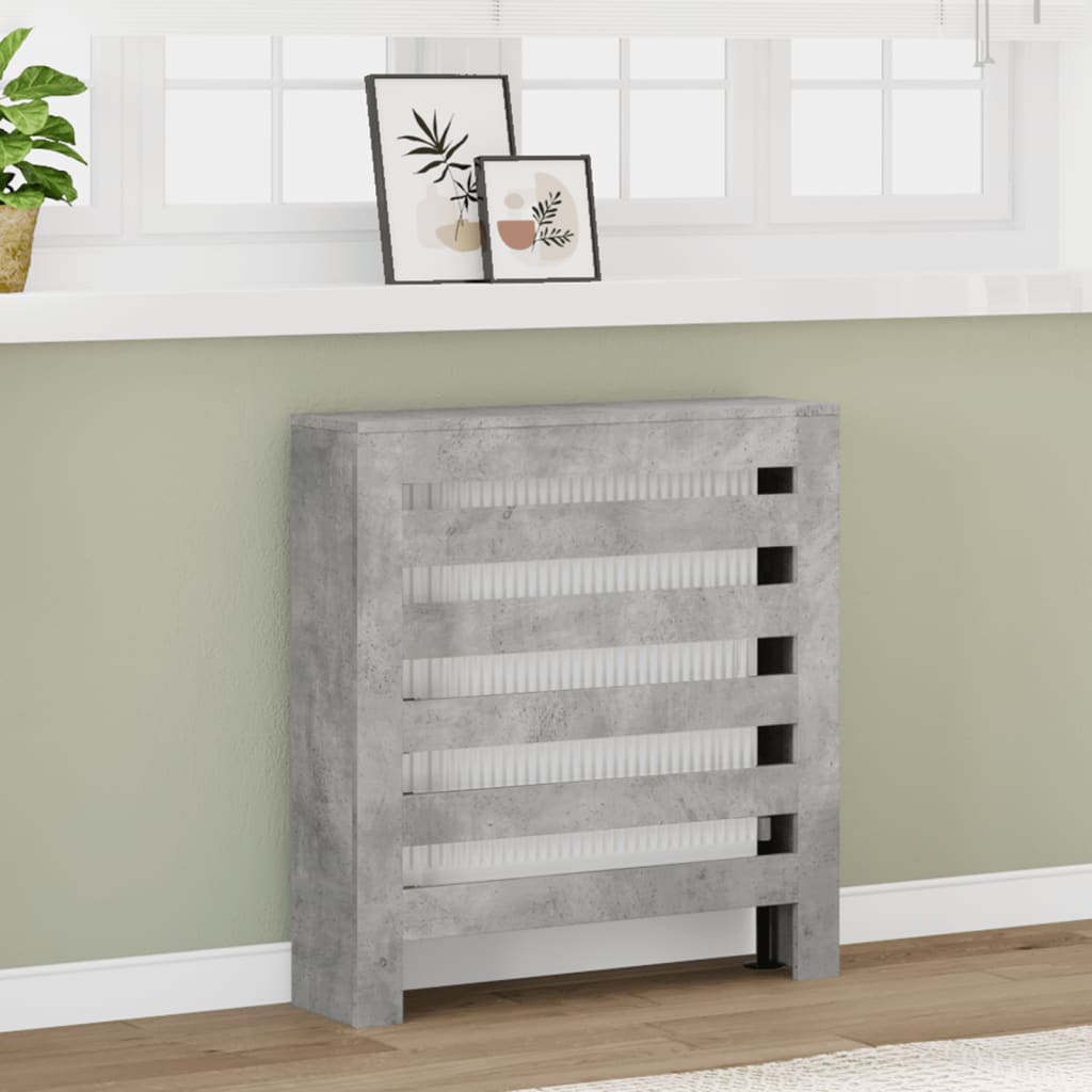 Vidaxx Heizkörperverkleidung 78x20x82 cm Holzwerkstoff Betongrau