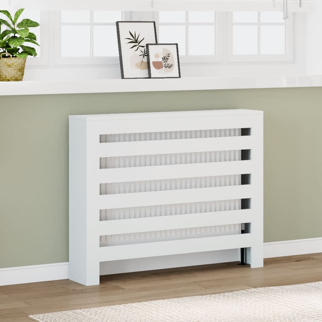 Vidaxl Radiatorom konstruksjon 104x20x82 cm Behandlet trehvit