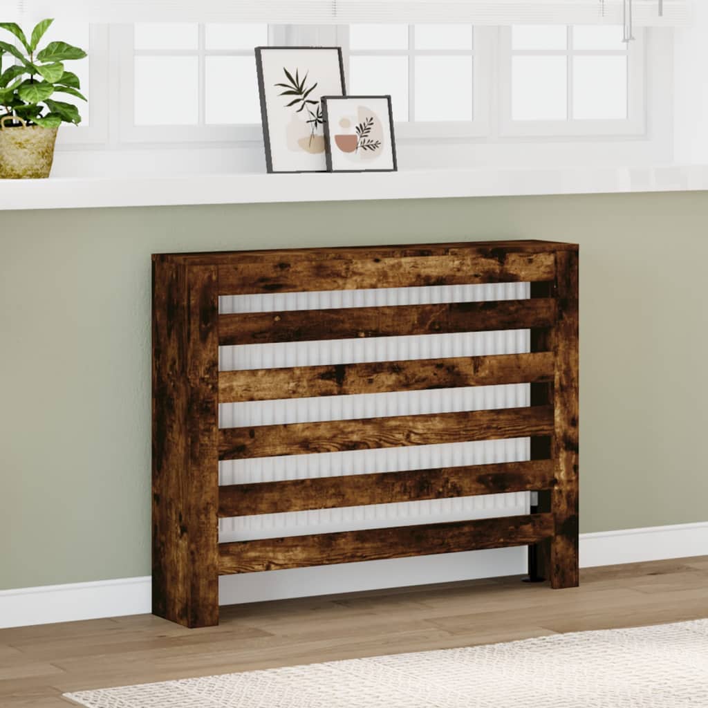 VidaXL Heizkörpergehäuse 104 x 20 x 82 cm, Holzwerkstoff, geräucherte Eiche