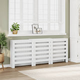 VidaXL Radiatorom construction 205x21.5x83.5 cm processed wood white