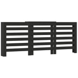 VIDAXL -Radiatorkonstruktion 205x21.5x83.5 cm verarbeitetes Holzschwarzschwarz