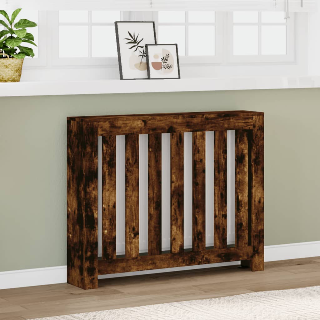VidaXL Heizkörpergehäuse 104 x 20 x 82 cm, Holzwerkstoff, geräucherte Eiche