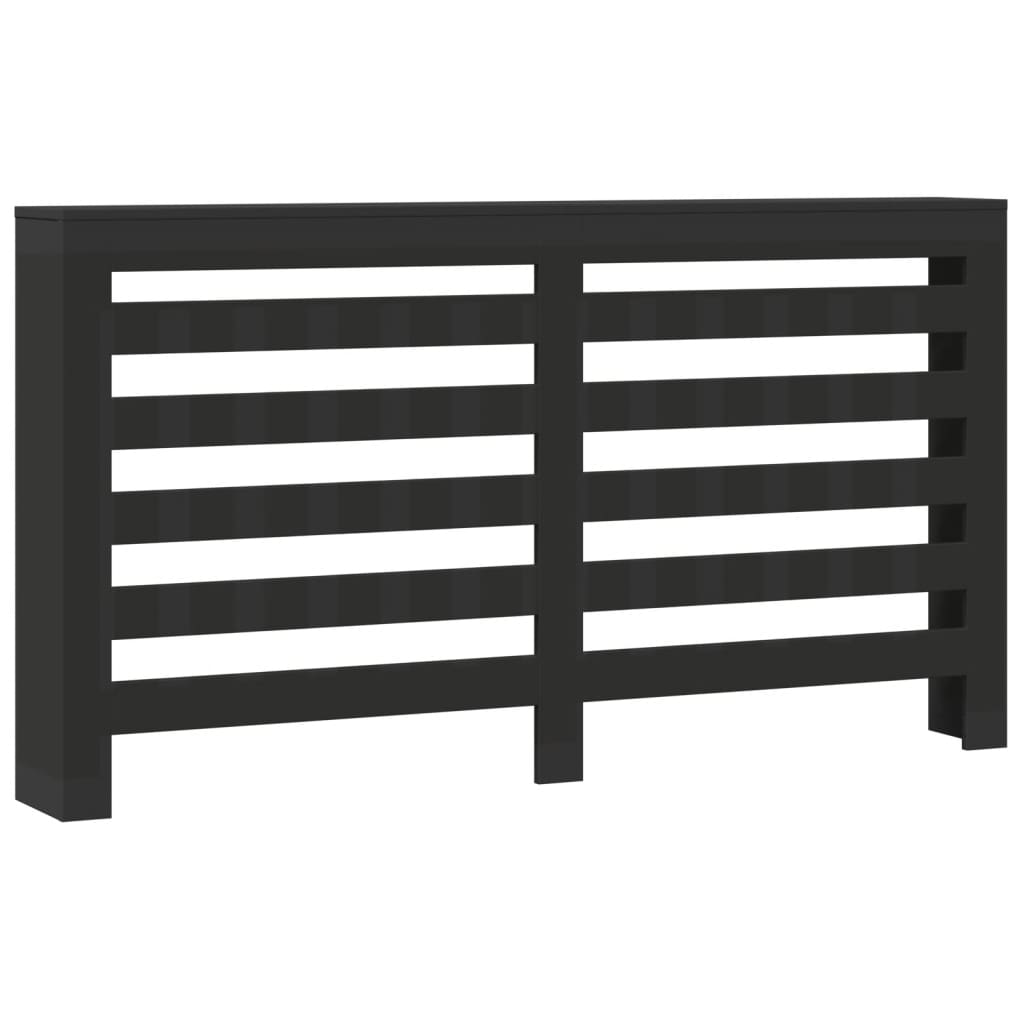 Vidaxx Heizkörperverkleidung 175x20x82 cm, lackiertes Holz schwarz