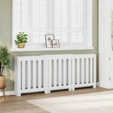 Vidaxl Radiatorom Construction 205x21.5x83.5 cm Behandlet trehvit