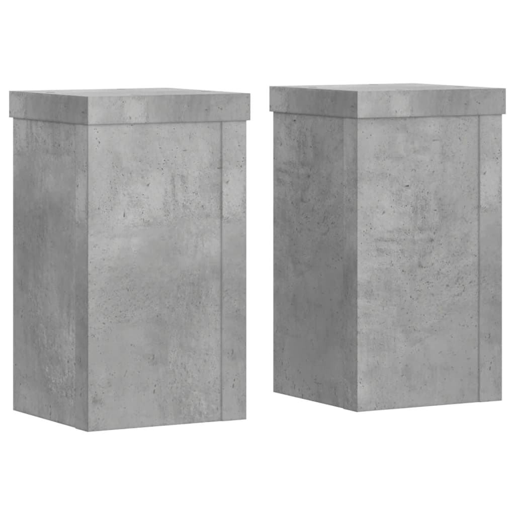 Vidaxx Pflanzenständer 2 Stück 10x10x18 cm Holzwerkstoff Betongrau