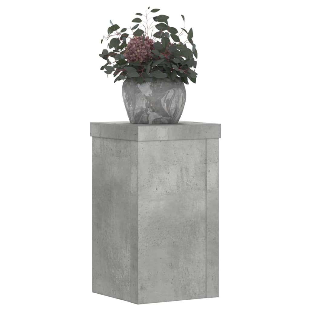 Vidaxx Pflanzenständer 2 Stück 10x10x18 cm Holzwerkstoff Betongrau