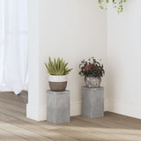 Vidaxx Pflanzenständer 2 Stück 10x10x18 cm Holzwerkstoff Betongrau
