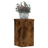 Vidaxx Pflanzenständer 2 Stück 10x10x18 cm verarbeitetes Holz geräucherte Eiche