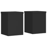 Vidaxx Pflanzenständer 2 Stück 15x15x20 cm verarbeitetes Holz schwarz