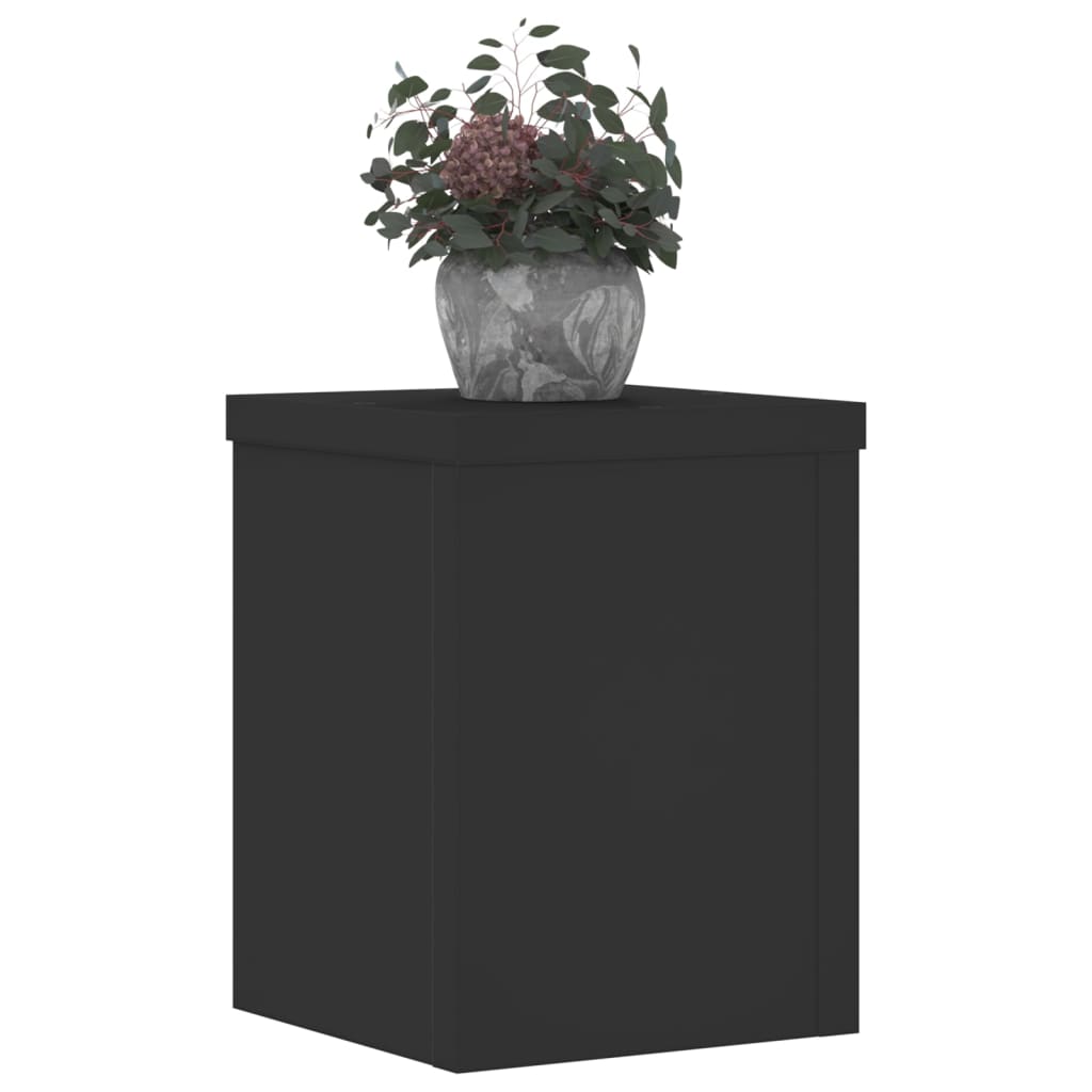 Vidaxx Pflanzenständer 2 Stück 15x15x20 cm verarbeitetes Holz schwarz