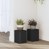 Vidaxx Pflanzenständer 2 Stück 15x15x20 cm verarbeitetes Holz schwarz