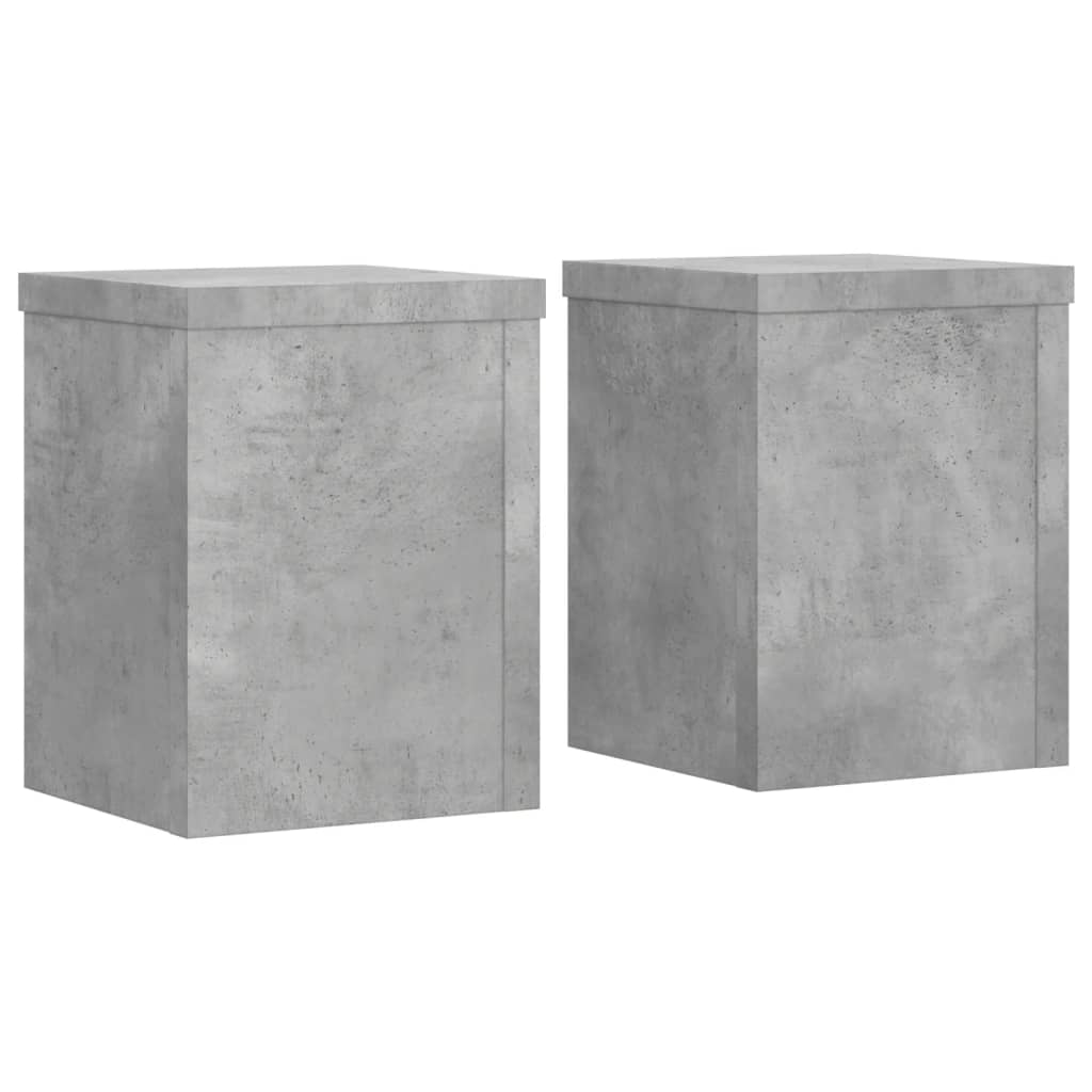 Vidaxx Pflanzenständer 2 Stück 15x15x20 cm Holzwerkstoff Betongrau